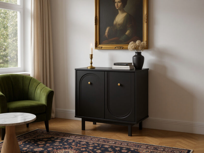 Dressoir Berguno 79cm – Mat Zwart