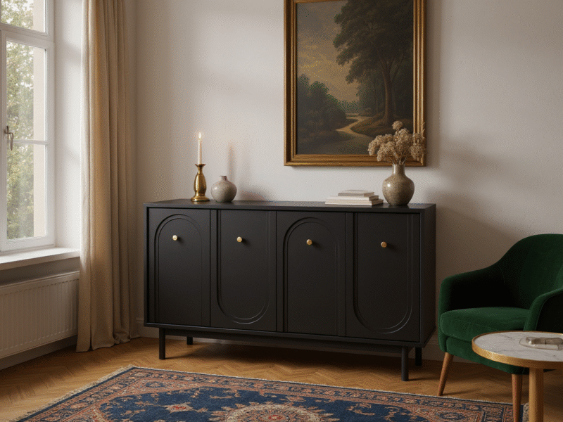 Dressoir Berguno 154cm – Mat Zwart