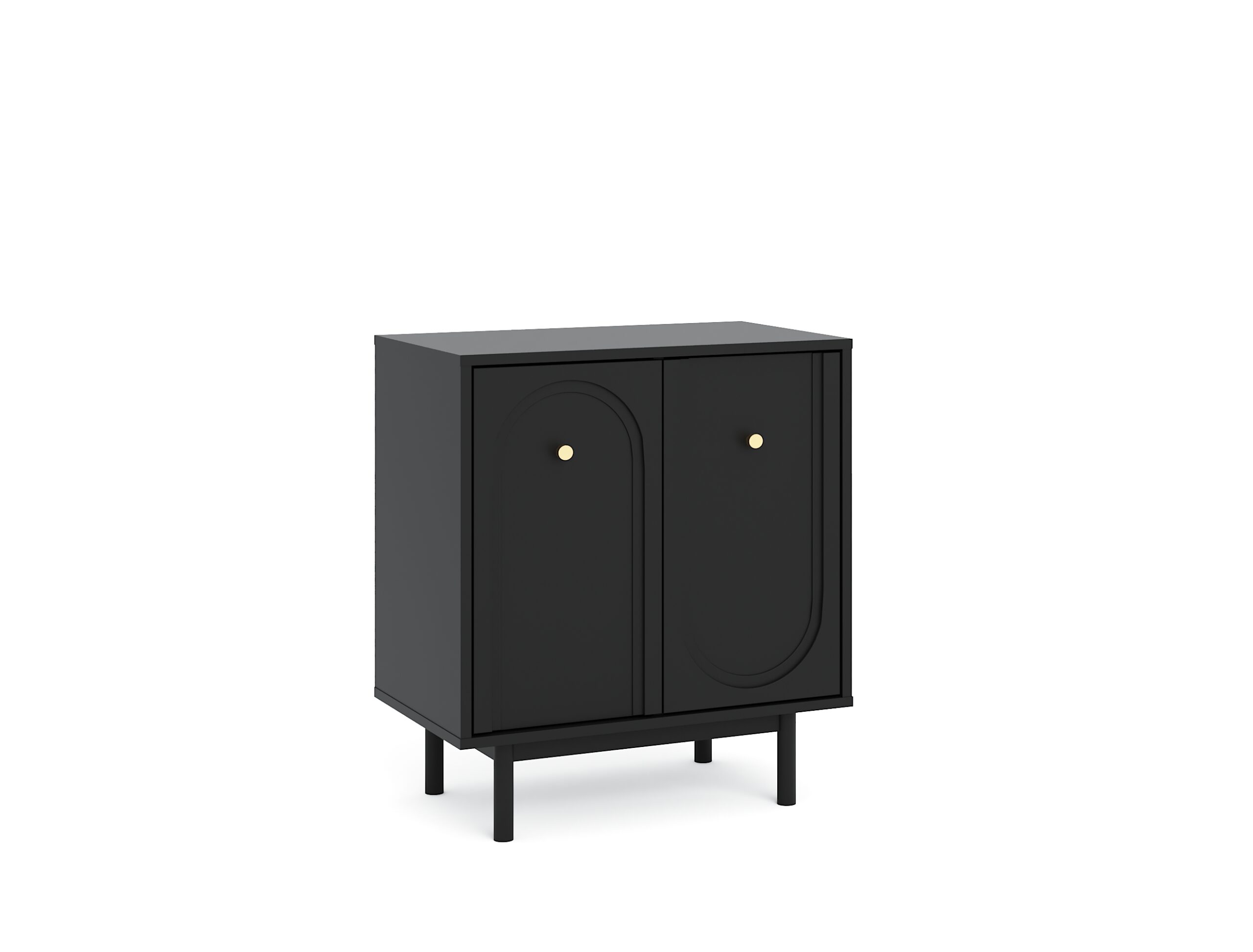 Dressoir Berguno 79cm – Mat Zwart - Afbeelding 4