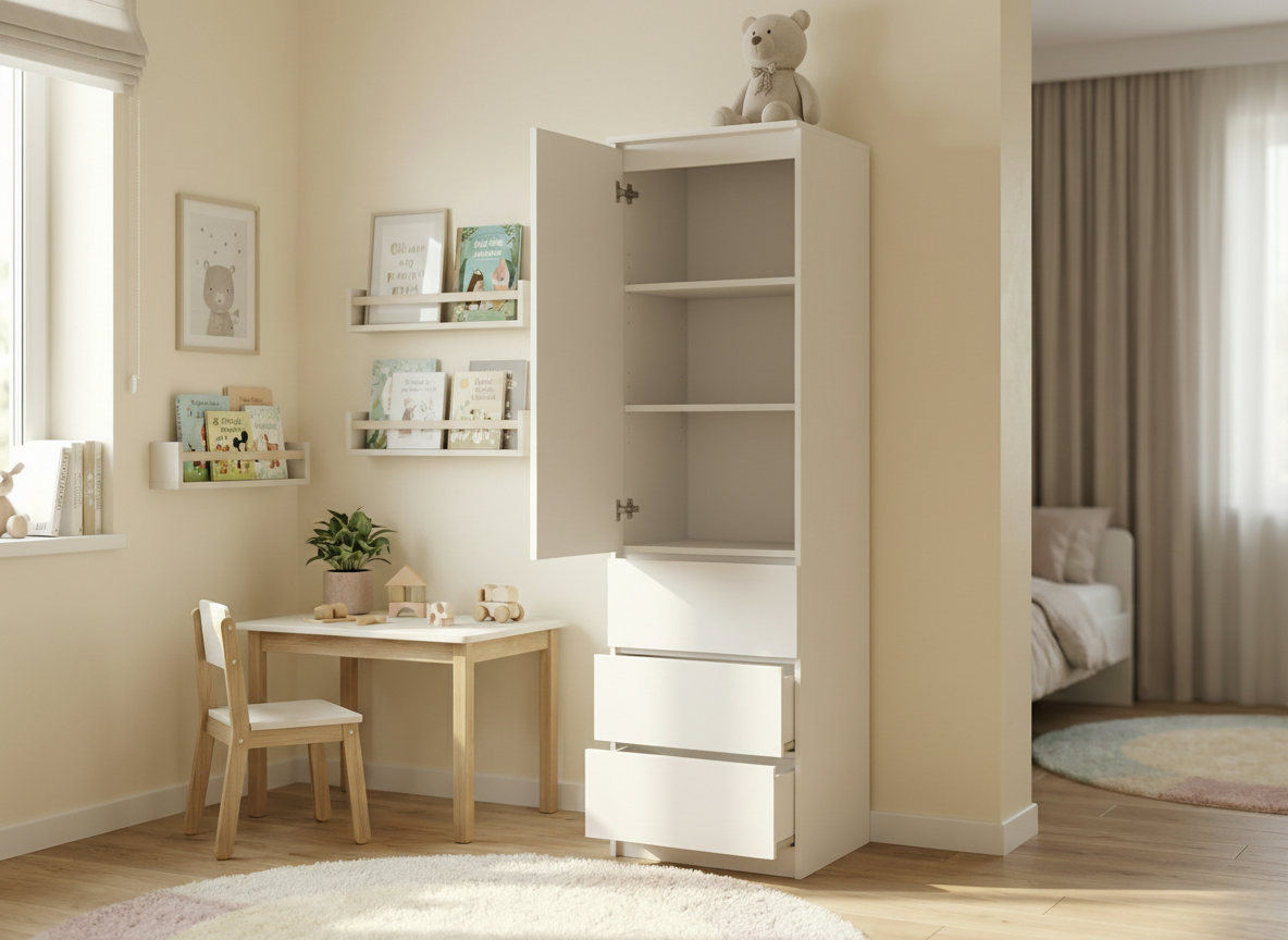 Kledingkast Bergo 50cm – (kies een kleur) - Afbeelding 2